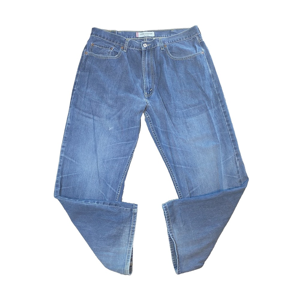 Levis 569 Loose Straight Jeans Mens 36x29 Blue Medium Wash Baggy Denim Pants